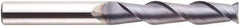 Niagara Cutter - 5/16", 2 Flute, Single End, Solid Carbide, 0.01" Corner Radius End Mill - 3-1/2" OAL, 10° Helix, Right Hand Flute, 1-1/2" LOC, Right Hand Cut - USA Tool & Supply
