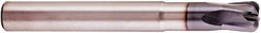 Niagara Cutter - 1/2", 4 Flute, Single End, Solid Carbide, 0.12" Corner Radius End Mill - 4" OAL, 20° Helix, Right Hand Flute, 1/2" LOC, Right Hand Cut, 1-1/2" Extended Reach - USA Tool & Supply