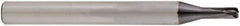 Niagara Cutter - 1/8", 4 Flute, Single End, Solid Carbide, 0.03" Corner Radius End Mill - 2-1/2" OAL, 20° Helix, Right Hand Flute, 1/8" LOC, Right Hand Cut, 3/8" Extended Reach - USA Tool & Supply