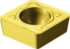 Sandvik Coromant - CCMT32.52 MR Grade 2015 Carbide Turning Insert - TiCN/AI2O3/TiN Finish, 80° Diamond, 3/8" Inscr Circle, 5/32" Thick, 1/32" Corner Radius - USA Tool & Supply
