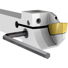 Iscar - GHS, External, Left Hand, 0.087 to 0.118" Groove Width, Indexable Grooving Tool Holder - GI.., TIP Insert Compatibility, 1/2" Shank Height, 1/2" Shank Width, 4" OAL, Through Coolant - USA Tool & Supply