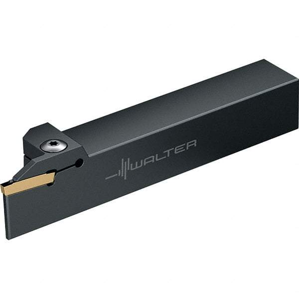 Walter - G1011, External, Left Hand, 21mm Max Depth of Cut, 2mm Min Groove Width, Indexable Grooving Tool Holder - GX24-1E2/F2.. Insert Compatibility, 20mm Shank Height, 0.787" Shank Width, 150mm OAL, Through Coolant - USA Tool & Supply