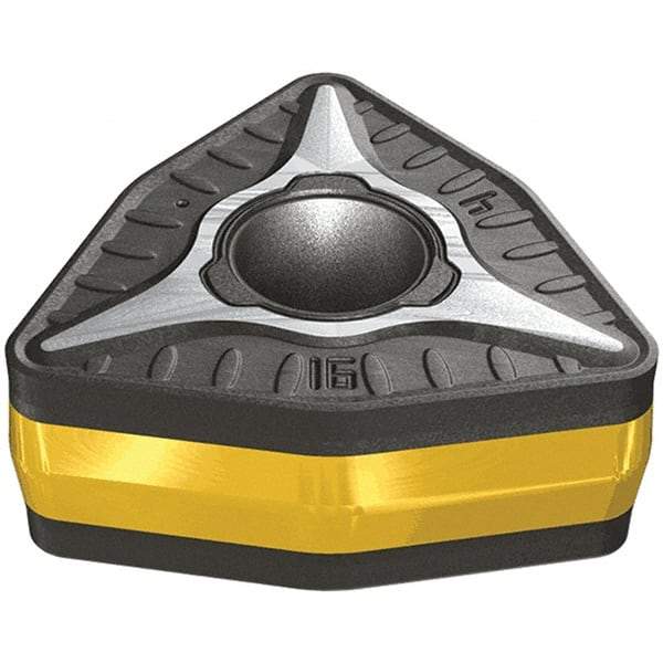 Iscar - WOMG100716 T3P-IQ Grade IC8350 Carbide Turning Insert - TiCN/Al2O3/TiN Finish, 80° Trigon, 5/8" Inscr Circle, 5/16" Thick, 1/16" Corner Radius - USA Tool & Supply