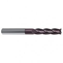 8mm Dia. x 100mm Overall Length 4-Flute Square End Solid Carbide SE End Mill-Round Shank-Center Cut-Firex - USA Tool & Supply