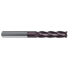 8mm Dia. x 100mm Overall Length 4-Flute Square End Solid Carbide SE End Mill-Round Shank-Center Cut-Firex - USA Tool & Supply