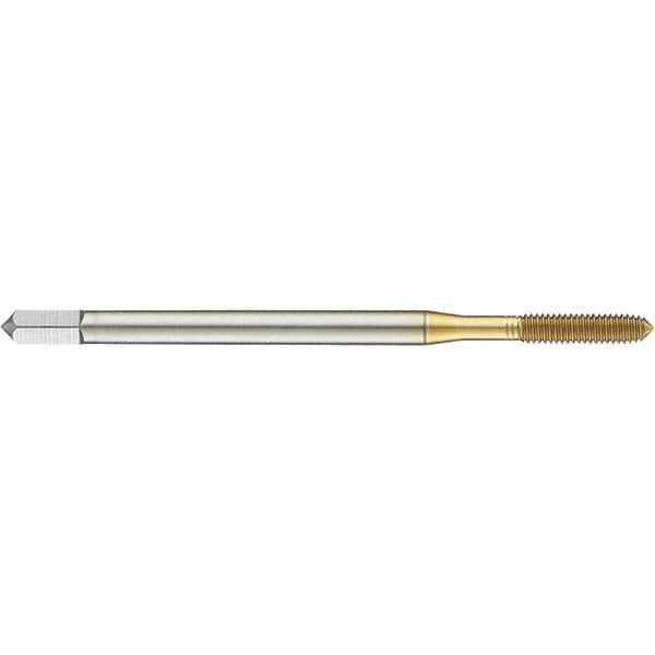 Guhring - M8x1.25 Metric 6HX D9/D10 Thread Limit Modified Bottoming Thread Forming Tap - High Speed Steel, TiN Finish, 90mm OAL, 35mm Thread Length, Right Hand Thread, Series 921 - USA Tool & Supply
