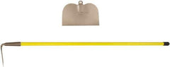 Ampco - 5" High x 8" Wide Square Aluminum Hoe - 55" Long Fiberglass Straight Handle - USA Tool & Supply