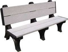 Vestil - 4' Long x 28" Wide, Recycled Plastic Bench Seat - USA Tool & Supply