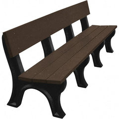 Vestil - 8' Long x 26-1/4" Wide, Recycled Plastic Bench Seat - USA Tool & Supply