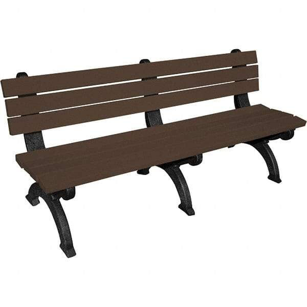 Vestil - 6' Long x 29" Wide, Recycled Plastic Bench Seat - USA Tool & Supply