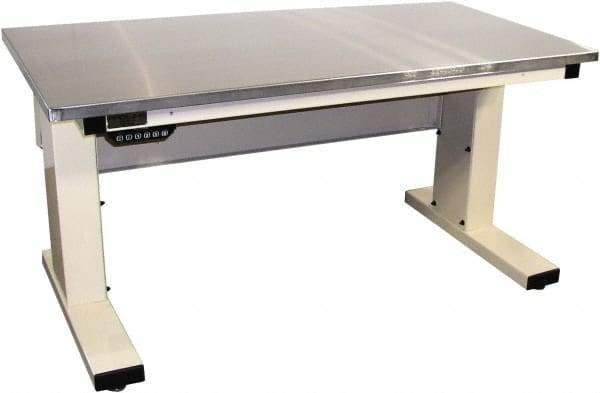 Proline - No Drawers, Work Bench - 1,000 Lb Capacity, Stainless Steel Top, Light Beige, 30" Wide x 30-1/2" High x 72" Long - USA Tool & Supply