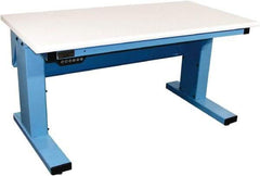 Proline - No Drawers, Work Bench - 1,000 Lb Capacity, Plastic Laminate Top, Light Blue, 30" Wide x 30-1/2" High x 72" Long - USA Tool & Supply
