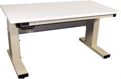 Proline - No Drawers, Work Bench - 1,000 Lb Capacity, Plastic Laminate Top, Light Beige, 30" Wide x 30-1/2" High x 72" Long - USA Tool & Supply