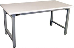 Proline - No Drawers, Work Bench - 5,000 Lb Capacity, Plastic Laminate Top, Light Gray, 36" Wide x 30" High x 60" Long - USA Tool & Supply