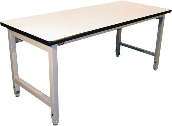 Proline - No Drawers, Work Bench - 5,000 Lb Capacity, Plastic Laminate Top, Light Gray, 36" Wide x 30" High x 72" Long - USA Tool & Supply