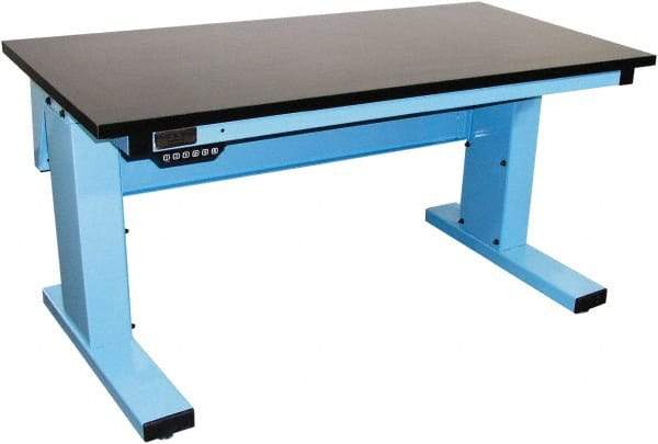 Proline - No Drawers, Work Bench - 1,000 Lb Capacity, Epoxy Resin Top, Light Blue, 30" Wide x 30-1/2" High x 72" Long - USA Tool & Supply