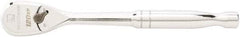 GearWrench - 3/8" Drive Pear Head Ratchet - Full Polish Chrome Finish, 8" OAL, 60 Gear Teeth, Full Polished Handle, Standard Head - USA Tool & Supply