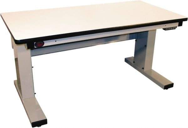 Proline - No Drawers, Work Bench - 1,000 Lb Capacity, Plastic Laminate Top, Light Gray, 30" Wide x 30-1/2" High x 72" Long - USA Tool & Supply