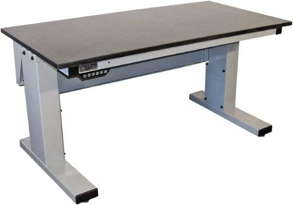Proline - No Drawers, Work Bench - 1,000 Lb Capacity, Epoxy Resin Top, Light Gray, 30" Wide x 30-1/2" High x 72" Long - USA Tool & Supply