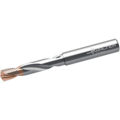 Walter-Titex - 5.7mm 140° Spiral Flute Solid Carbide Screw Machine Drill Bit - TiNAl/AlCrN Finish, Right Hand Cut, 28mm Flute Length, 66mm OAL, Straight Shank, Through Coolant - USA Tool & Supply