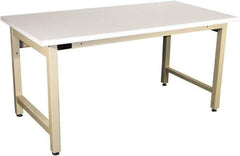 Proline - No Drawers, Work Bench - 5,000 Lb Capacity, Static Dissipative Top, Light Beige, 36" Wide x 30" High x 72" Long - USA Tool & Supply