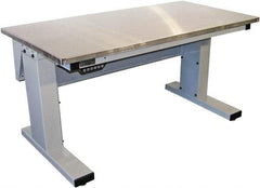 Proline - No Drawers, Work Bench - 1,000 Lb Capacity, Stainless Steel Top, Light Gray, 30" Wide x 30-1/2" High x 72" Long - USA Tool & Supply