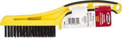 Hyde Tools - Wire Surface Preparation Brush - 1-1/4" Bristle Length, 3/4" Wide, Plastic Overmold Handle - USA Tool & Supply