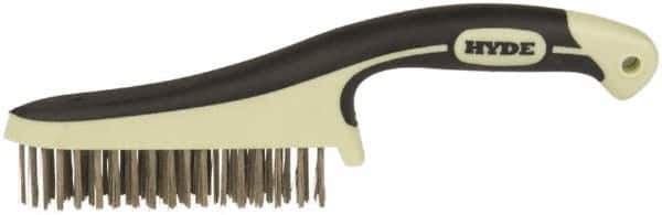 Hyde Tools - Stainless Steel Surface Preparation Wire Brush - 1" Bristle Length, 5" Wide - USA Tool & Supply