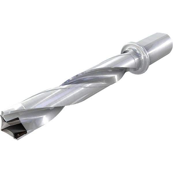 Iscar - 1.417 to 1-29/64" Diam, 5xD, 7.08" Max Drill Depth, 1-1/4" Shank Diam, 11.08" OAL, Replaceable Tip Drill - HFP-IQ Insert, 36 Seat Size, DFN Toolholder, Series ChamIOdrill - USA Tool & Supply