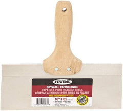 Hyde Tools - 10" Wide Flexible Blade Stainless Steel Joint Knife - Flexible, Hardwood Handle - USA Tool & Supply