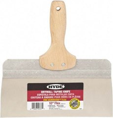 Hyde Tools - 10" Wide Flexible Blade Stainless Steel Joint Knife - Flexible, Hardwood Handle - USA Tool & Supply