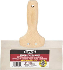 Hyde Tools - 8" Wide Flexible Blade Stainless Steel Joint Knife - Flexible, Hardwood Handle - USA Tool & Supply