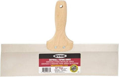Hyde Tools - 14" Wide Flexible Blade Stainless Steel Joint Knife - Flexible, Hardwood Handle - USA Tool & Supply