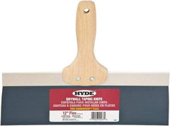 Hyde Tools - 12" Wide Flexible Blade Steel Joint Knife - Flexible, Hardwood Handle - USA Tool & Supply