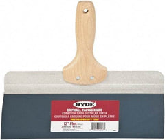 Hyde Tools - 12" Wide Flexible Blade Steel Joint Knife - Flexible, Hardwood Handle - USA Tool & Supply