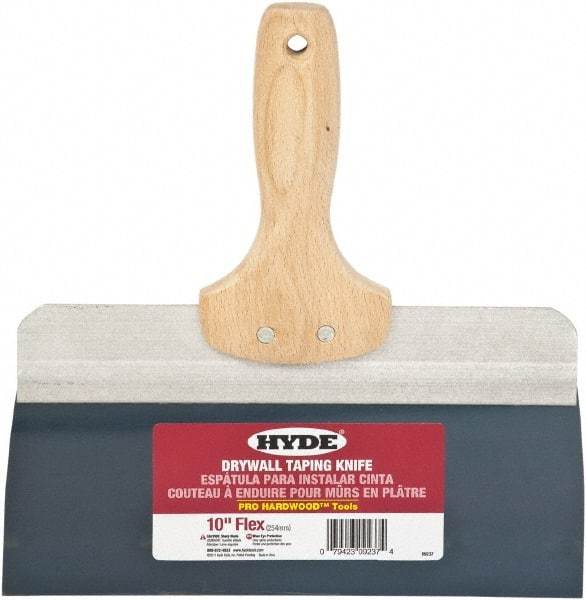 Hyde Tools - 10" Wide Flexible Blade Steel Joint Knife - Flexible, Hardwood Handle - USA Tool & Supply