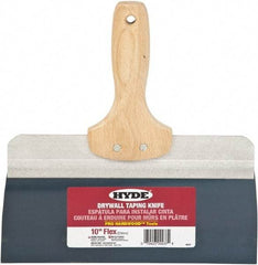 Hyde Tools - 10" Wide Flexible Blade Steel Joint Knife - Flexible, Hardwood Handle - USA Tool & Supply