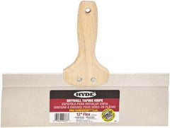 Hyde Tools - 12" Wide Flexible Blade Stainless Steel Joint Knife - Flexible, Hardwood Handle - USA Tool & Supply