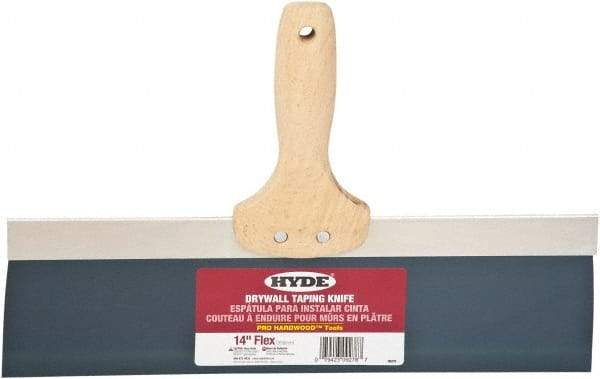 Hyde Tools - 14" Wide Flexible Blade Steel Joint Knife - Flexible, Hardwood Handle - USA Tool & Supply