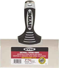 Hyde Tools - 8" Wide Flexible Blade Stainless Steel Joint Knife - Flexible, Plastic Overmold Handle - USA Tool & Supply