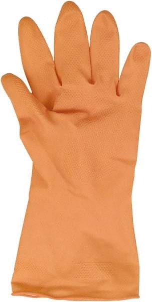 Hyde Tools - Size L, 8" Long, Neoprene Chemical Resistant Gloves - Textured Finish, Orange - USA Tool & Supply