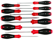 10 Piece - SoftFinish® Cushion Grip Screwdriver Set - #30290 - Includes: Slotted 3.0 - 6.5; Phillips #0 -2 and Square #1 - 3 - USA Tool & Supply