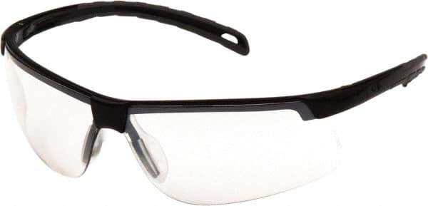 PYRAMEX - Photochromic Lenses, Framed Safety Glasses - Scratch Resistant, Black Polycarbonate Frame, Size Universal, Wrap Around - USA Tool & Supply