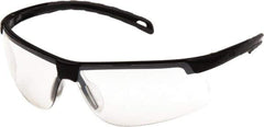 PYRAMEX - Photochromic Lenses, Framed Safety Glasses - Scratch Resistant, Black Polycarbonate Frame, Size Universal, Wrap Around - USA Tool & Supply