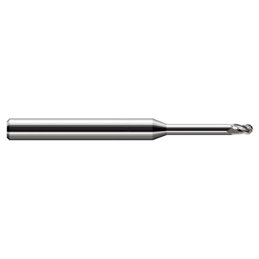 Harvey Tool - Ball End Mills; Mill Diameter (Decimal Inch): 0.0140 ; Number of Flutes: 3 ; Length of Cut (Decimal Inch): 0.0210 ; Material: Solid Carbide ; Overall Length (Inch): 2-1/2 ; Overall Length (Decimal Inch): 2.50000 - Exact Industrial Supply