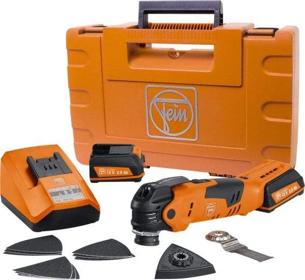 Fein - 12 Volt Cordless Multi-Tool Kit - 11,000 to 18,000 RPM - USA Tool & Supply