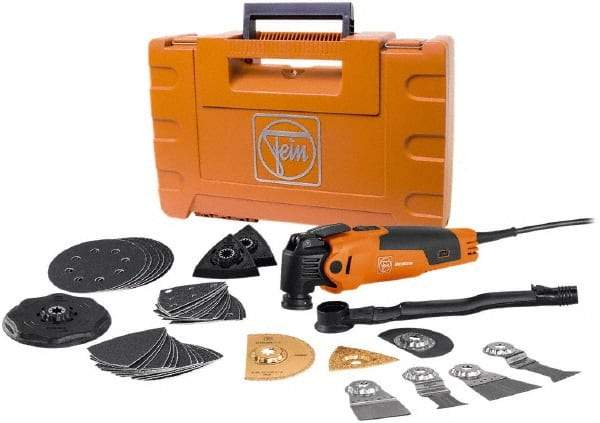 Fein - 120 Volt Electric Multi-Tool Kit - 10,000 to 19,500 RPM, 3 Amps - USA Tool & Supply