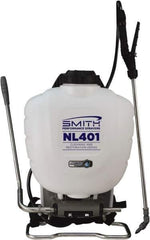 Smith Performance Sprayers - 4 Gal Chemical Safe Garden Backpack Sprayer - Use with Cleaners/Degreasers, Polyethylene Tank, Wide Mouth, Reinforced Hose - USA Tool & Supply