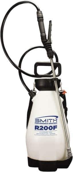 Smith Performance Sprayers - 2 Gal Chemical Safe Garden Hand Sprayer - Use with Cleaners/Degreasers, Polyethylene Tank, Funnel Mouth, Reinforced Hose - USA Tool & Supply