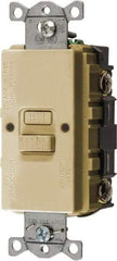 Hubbell Wiring Device-Kellems - 1 Phase, 5-20R NEMA, 125 VAC, 20 Amp, GFCI Receptacle - 2 Pole, Back and Side Wiring, Commercial Grade - USA Tool & Supply